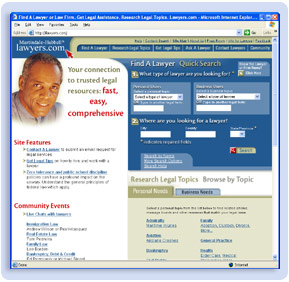 Lawyers.com screenshot